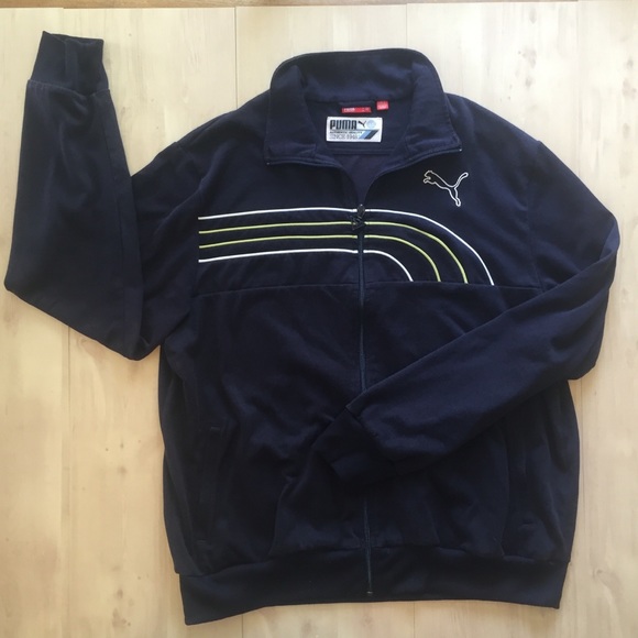 Puma Other - Puma Mens Lightweight Track Jacket logo Sz L Blue